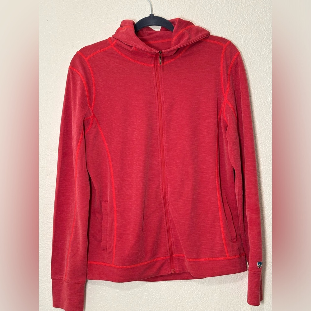 Kuhl Moongazer Full zip Hoodie Sweatshirt Jacket.  Red Size M